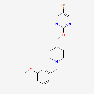 molecular formula C18H22BrN3O2 B15116467 5-Bromo-2-({1-[(3-methoxyphenyl)methyl]piperidin-4-yl}methoxy)pyrimidine 