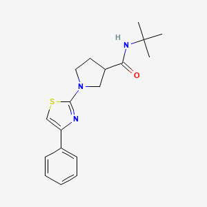 N-tert-butyl-1-(4-phenyl-1,3-thiazol-2-yl)pyrrolidine-3-carboxamide