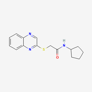 N-cyclopentyl-2-(quinoxalin-2-ylsulfanyl)acetamide