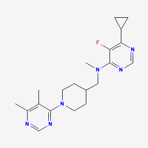 molecular formula C20H27FN6 B15116528 6-cyclopropyl-N-{[1-(5,6-dimethylpyrimidin-4-yl)piperidin-4-yl]methyl}-5-fluoro-N-methylpyrimidin-4-amine 