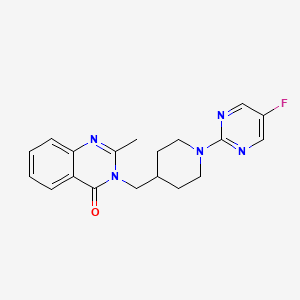 molecular formula C19H20FN5O B15116559 3-{[1-(5-Fluoropyrimidin-2-yl)piperidin-4-yl]methyl}-2-methyl-3,4-dihydroquinazolin-4-one 