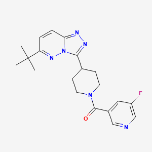 3-(4-{6-Tert-butyl-[1,2,4]triazolo[4,3-b]pyridazin-3-yl}piperidine-1-carbonyl)-5-fluoropyridine