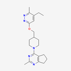 4-ethyl-3-methyl-6-[(1-{2-methyl-5H,6H,7H-cyclopenta[d]pyrimidin-4-yl}piperidin-4-yl)methoxy]pyridazine