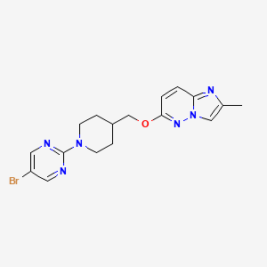 5-Bromo-2-{4-[({2-methylimidazo[1,2-b]pyridazin-6-yl}oxy)methyl]piperidin-1-yl}pyrimidine