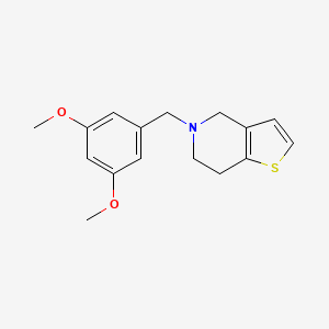 molecular formula C16H19NO2S B15116616 5-[(3,5-dimethoxyphenyl)methyl]-4H,5H,6H,7H-thieno[3,2-c]pyridine 