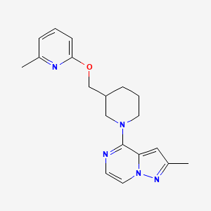 2-Methyl-6-[(1-{2-methylpyrazolo[1,5-a]pyrazin-4-yl}piperidin-3-yl)methoxy]pyridine