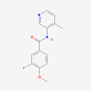 molecular formula C14H13FN2O2 B15116647 3-fluoro-4-methoxy-N-(4-methylpyridin-3-yl)benzamide 