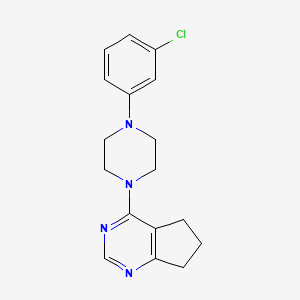 1-(3-chlorophenyl)-4-{5H,6H,7H-cyclopenta[d]pyrimidin-4-yl}piperazine