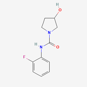 molecular formula C11H13FN2O2 B15116675 N-(2-fluorophenyl)-3-hydroxypyrrolidine-1-carboxamide 