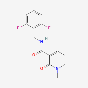 molecular formula C14H12F2N2O2 B15116683 N-[(2,6-difluorophenyl)methyl]-1-methyl-2-oxo-1,2-dihydropyridine-3-carboxamide 