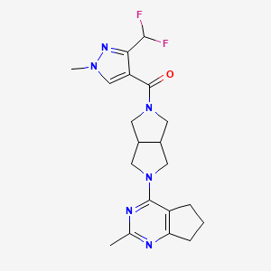 3-(difluoromethyl)-1-methyl-4-(5-{2-methyl-5H,6H,7H-cyclopenta[d]pyrimidin-4-yl}-octahydropyrrolo[3,4-c]pyrrole-2-carbonyl)-1H-pyrazole