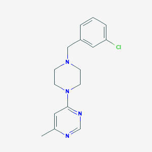 4-{4-[(3-Chlorophenyl)methyl]piperazin-1-yl}-6-methylpyrimidine