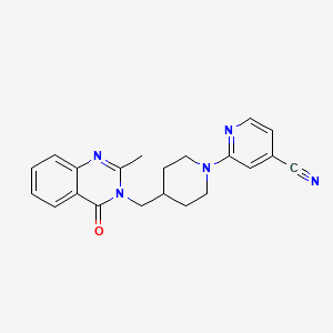 2-{4-[(2-Methyl-4-oxo-3,4-dihydroquinazolin-3-yl)methyl]piperidin-1-yl}pyridine-4-carbonitrile