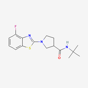 N-tert-butyl-1-(4-fluoro-1,3-benzothiazol-2-yl)pyrrolidine-3-carboxamide