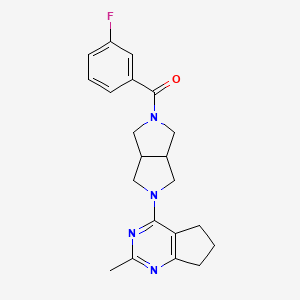 2-(3-fluorobenzoyl)-5-{2-methyl-5H,6H,7H-cyclopenta[d]pyrimidin-4-yl}-octahydropyrrolo[3,4-c]pyrrole