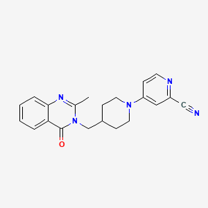 4-{4-[(2-Methyl-4-oxo-3,4-dihydroquinazolin-3-yl)methyl]piperidin-1-yl}pyridine-2-carbonitrile