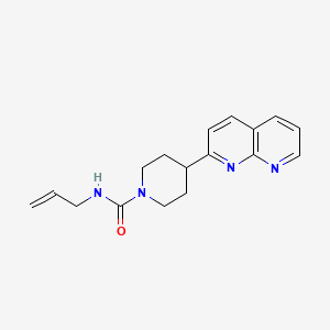 molecular formula C17H20N4O B15116798 4-(1,8-naphthyridin-2-yl)-N-(prop-2-en-1-yl)piperidine-1-carboxamide 