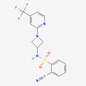 2-cyano-N-{1-[4-(trifluoromethyl)pyridin-2-yl]azetidin-3-yl}benzene-1-sulfonamide