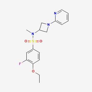 molecular formula C17H20FN3O3S B15116834 4-ethoxy-3-fluoro-N-methyl-N-[1-(pyridin-2-yl)azetidin-3-yl]benzene-1-sulfonamide 