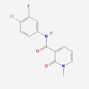 molecular formula C13H10ClFN2O2 B15116864 N-(4-chloro-3-fluorophenyl)-1-methyl-2-oxo-1,2-dihydropyridine-3-carboxamide 