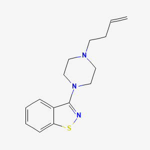 molecular formula C15H19N3S B15116870 3-[4-(But-3-en-1-yl)piperazin-1-yl]-1,2-benzothiazole 