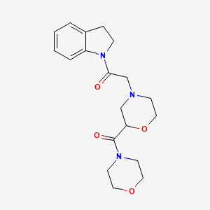 1-(2,3-dihydro-1H-indol-1-yl)-2-[2-(morpholine-4-carbonyl)morpholin-4-yl]ethan-1-one