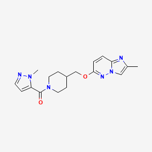 1-(1-methyl-1H-pyrazole-5-carbonyl)-4-[({2-methylimidazo[1,2-b]pyridazin-6-yl}oxy)methyl]piperidine