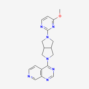 molecular formula C18H19N7O B15116923 4-Methoxy-2-(5-{pyrido[3,4-d]pyrimidin-4-yl}-octahydropyrrolo[3,4-c]pyrrol-2-yl)pyrimidine 