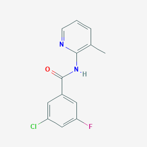 molecular formula C13H10ClFN2O B15116937 3-chloro-5-fluoro-N-(3-methylpyridin-2-yl)benzamide 