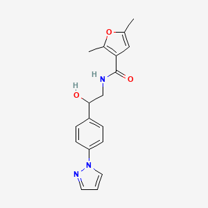 N-{2-hydroxy-2-[4-(1H-pyrazol-1-yl)phenyl]ethyl}-2,5-dimethylfuran-3-carboxamide