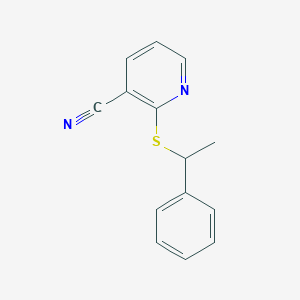 2-[(1-Phenylethyl)sulfanyl]pyridine-3-carbonitrile