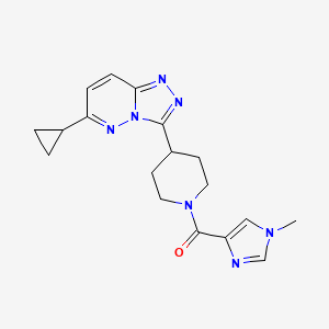 4-{6-cyclopropyl-[1,2,4]triazolo[4,3-b]pyridazin-3-yl}-1-(1-methyl-1H-imidazole-4-carbonyl)piperidine