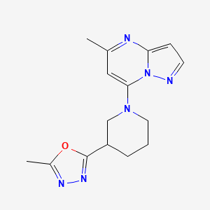 3-(5-Methyl-1,3,4-oxadiazol-2-yl)-1-{5-methylpyrazolo[1,5-a]pyrimidin-7-yl}piperidine