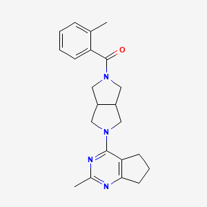 2-{2-methyl-5H,6H,7H-cyclopenta[d]pyrimidin-4-yl}-5-(2-methylbenzoyl)-octahydropyrrolo[3,4-c]pyrrole