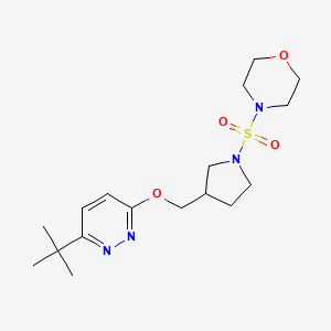 4-[(3-{[(6-Tert-butylpyridazin-3-yl)oxy]methyl}pyrrolidin-1-yl)sulfonyl]morpholine