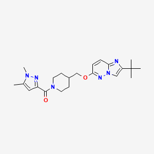 4-[({2-tert-butylimidazo[1,2-b]pyridazin-6-yl}oxy)methyl]-1-(1,5-dimethyl-1H-pyrazole-3-carbonyl)piperidine