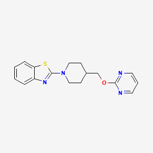 2-{4-[(Pyrimidin-2-yloxy)methyl]piperidin-1-yl}-1,3-benzothiazole