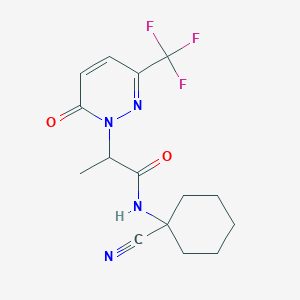 N-(1-cyanocyclohexyl)-2-[6-oxo-3-(trifluoromethyl)-1,6-dihydropyridazin-1-yl]propanamide