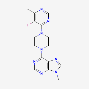 6-[4-(5-fluoro-6-methylpyrimidin-4-yl)piperazin-1-yl]-9-methyl-9H-purine