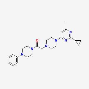 2-[4-(2-Cyclopropyl-6-methylpyrimidin-4-yl)piperazin-1-yl]-1-(4-phenylpiperazin-1-yl)ethan-1-one