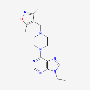 6-{4-[(3,5-dimethyl-1,2-oxazol-4-yl)methyl]piperazin-1-yl}-9-ethyl-9H-purine