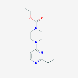 molecular formula C14H22N4O2 B15117066 Ethyl 4-[2-(propan-2-yl)pyrimidin-4-yl]piperazine-1-carboxylate 