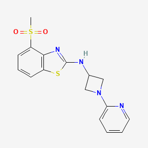 molecular formula C16H16N4O2S2 B15117078 4-methanesulfonyl-N-[1-(pyridin-2-yl)azetidin-3-yl]-1,3-benzothiazol-2-amine 