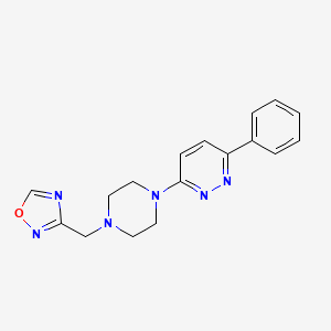 3-{4-[(1,2,4-Oxadiazol-3-yl)methyl]piperazin-1-yl}-6-phenylpyridazine