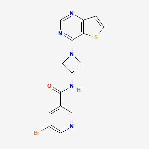 5-bromo-N-(1-{thieno[3,2-d]pyrimidin-4-yl}azetidin-3-yl)pyridine-3-carboxamide