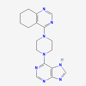 molecular formula C17H20N8 B15117133 4-[4-(9H-purin-6-yl)piperazin-1-yl]-5,6,7,8-tetrahydroquinazoline 