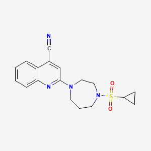 2-[4-(Cyclopropanesulfonyl)-1,4-diazepan-1-yl]quinoline-4-carbonitrile