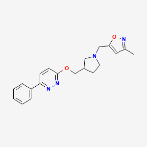 3-({1-[(3-Methyl-1,2-oxazol-5-yl)methyl]pyrrolidin-3-yl}methoxy)-6-phenylpyridazine