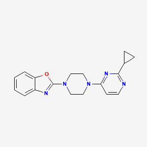 2-[4-(2-Cyclopropylpyrimidin-4-yl)piperazin-1-yl]-1,3-benzoxazole