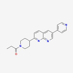 1-{4-[6-(Pyridin-4-yl)-1,8-naphthyridin-2-yl]piperidin-1-yl}propan-1-one